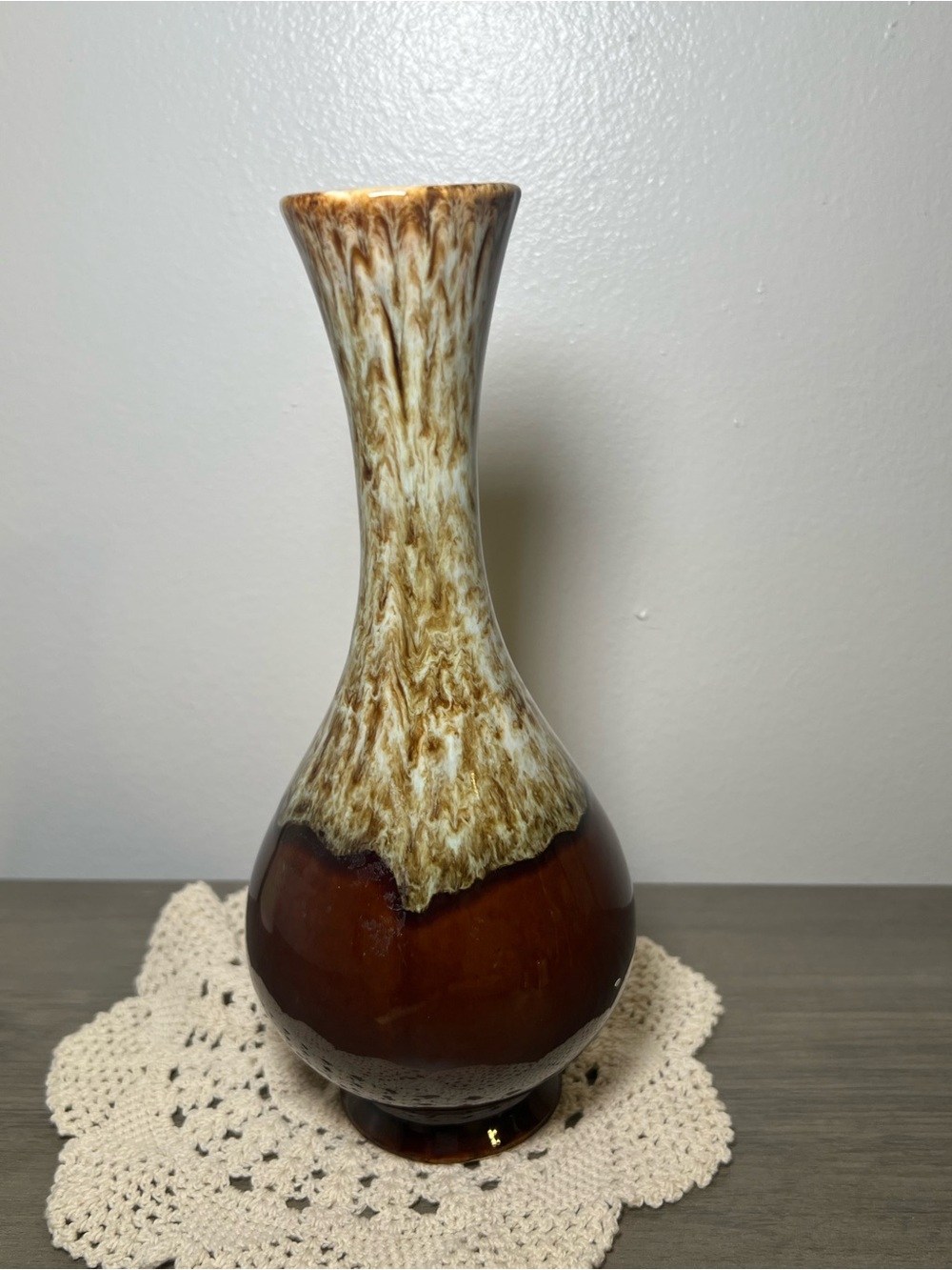 Vintage Dalton USA DippedGlazed Pottery Bud Vase 9”